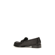 Black Calf Leather Bos Taurus Slip-On Loafers