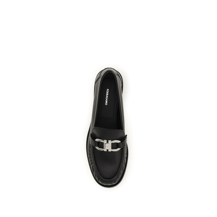 Black Calf Leather Bos Taurus Slip-On Loafers