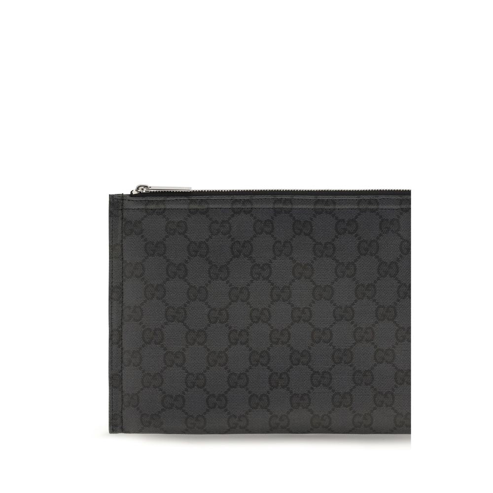 Black Cotton Clutch Bag