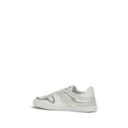 White Calf Leather Bos Taurus Low Top Sneakers