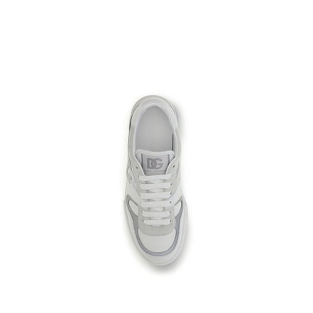 White Calf Leather Bos Taurus Low Top Sneakers