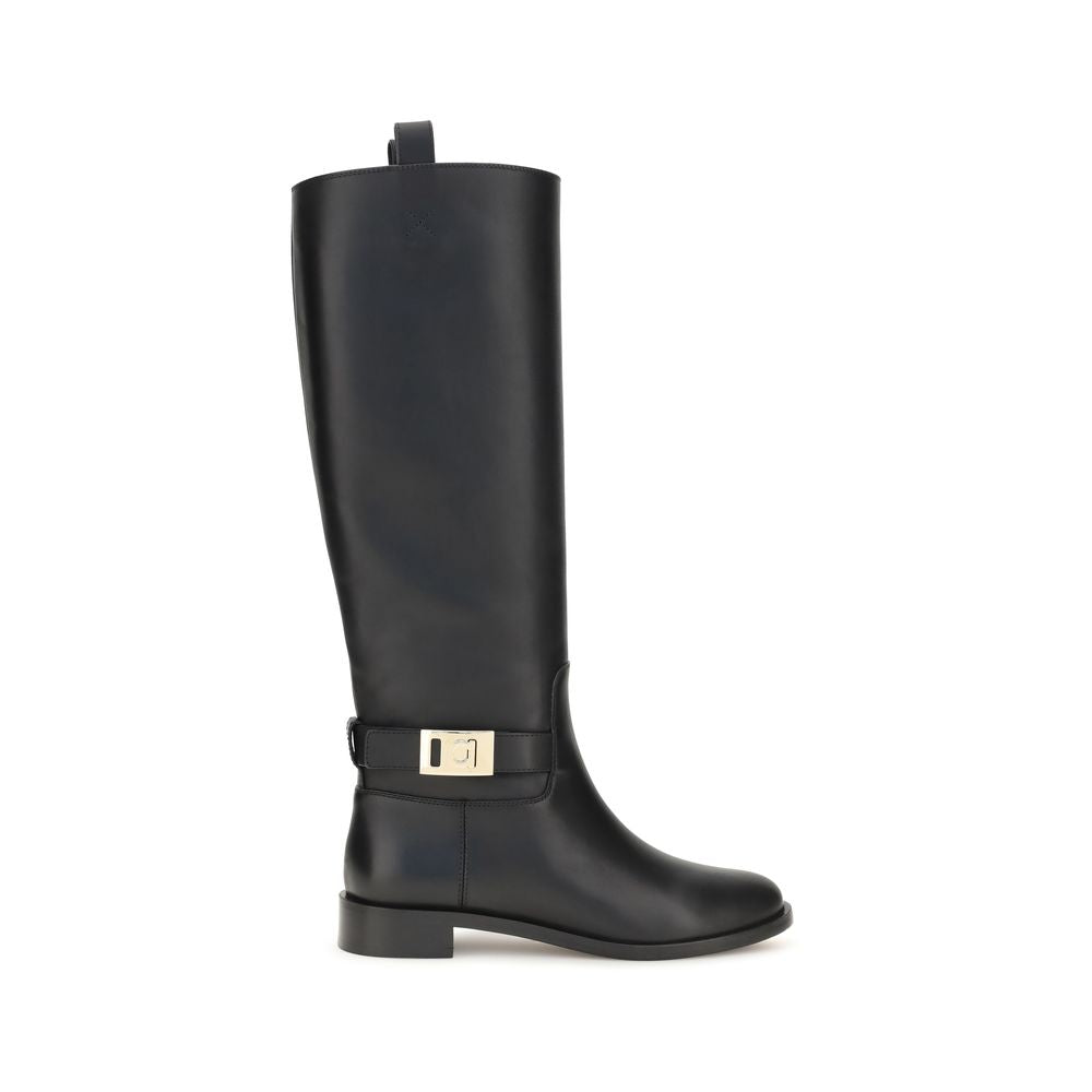 Black Calf Leather Bos Taurus Boots