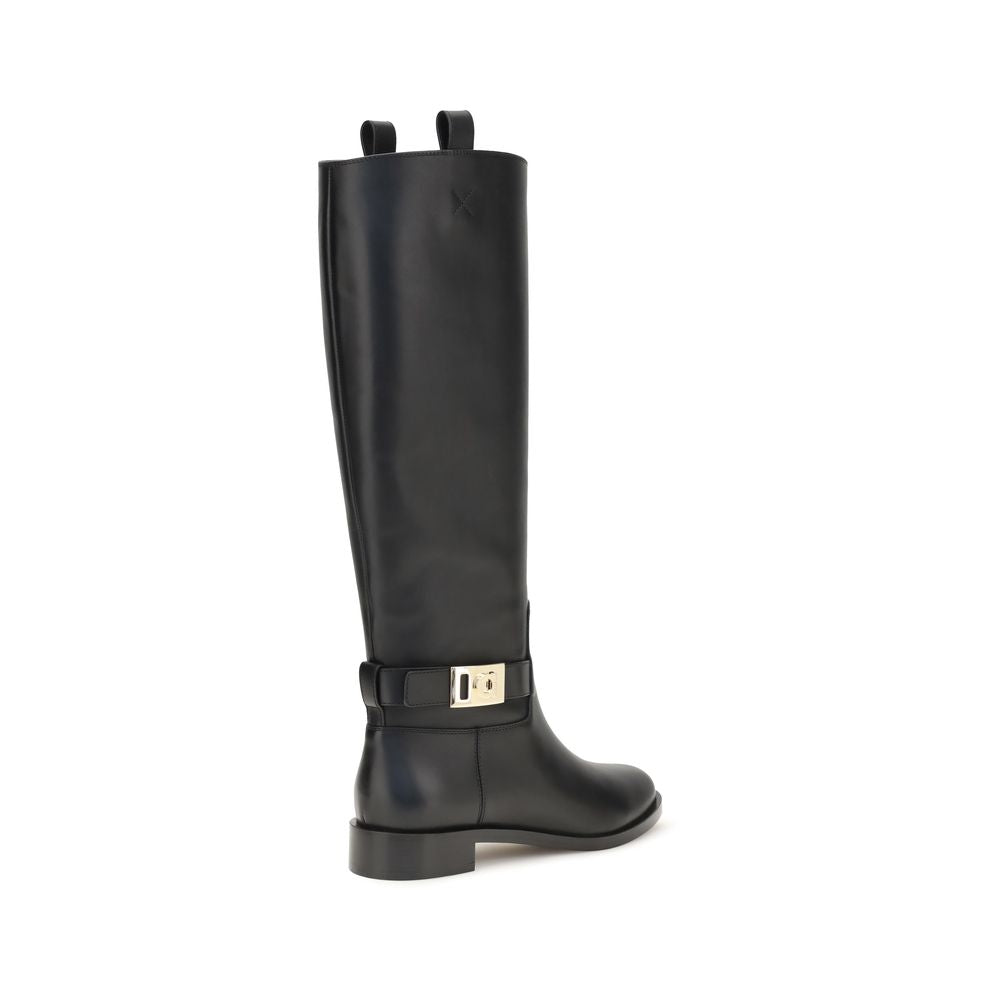 Black Calf Leather Bos Taurus Boots