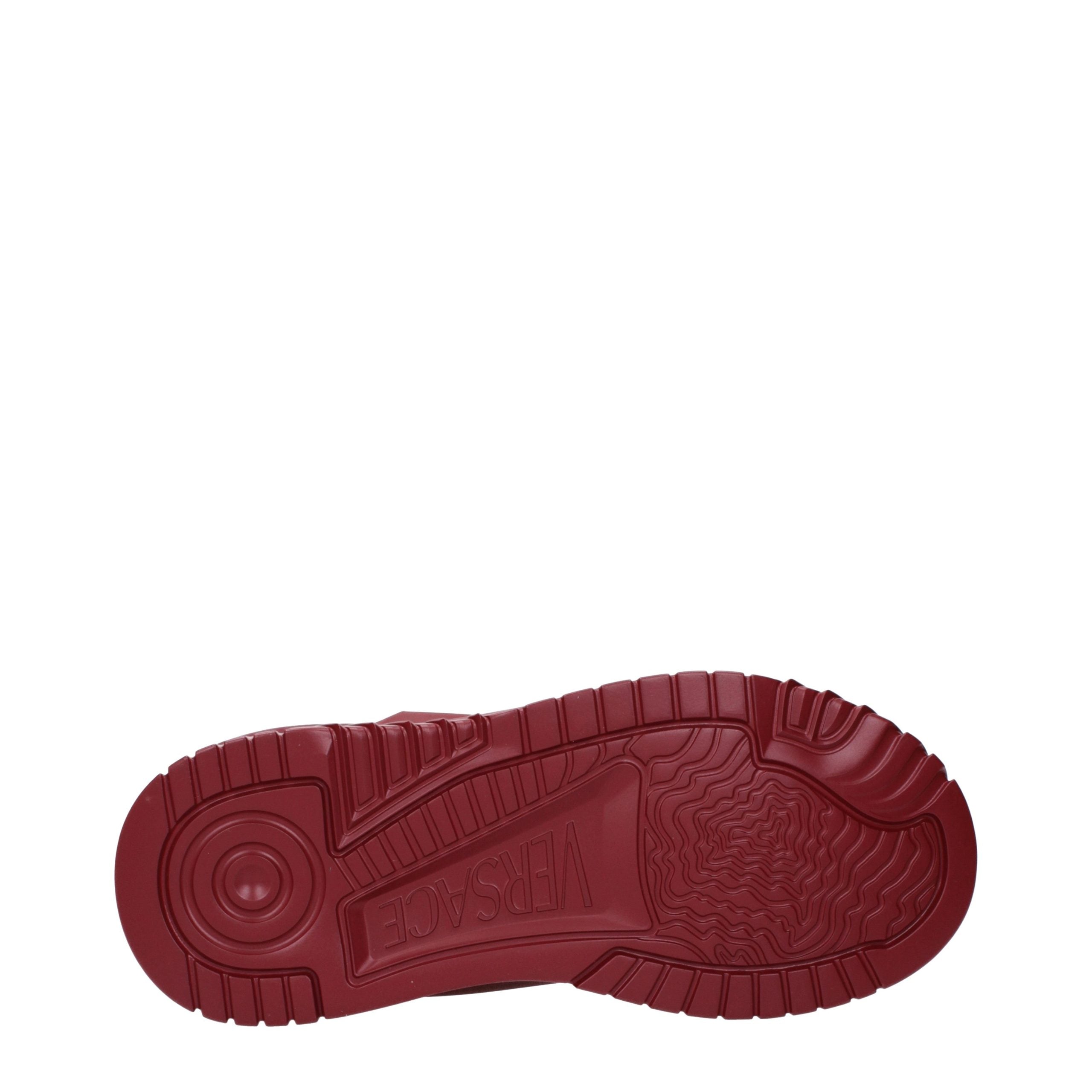 Red Leather Chunky Sneakers