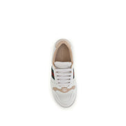 White Calf Leather Bos Taurus Athletic Sneakers