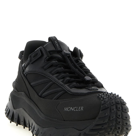 Black Leather Athletic Sneakers