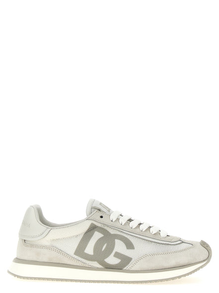 Gray Calfskin Low Top Sneakers