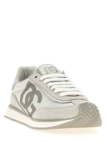 Gray Calfskin Low Top Sneakers