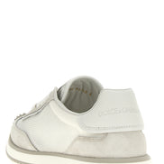 Gray Calfskin Low Top Sneakers