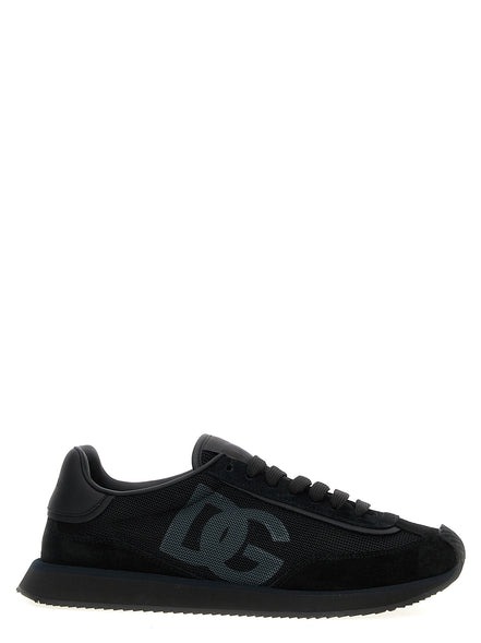 Black Calfskin Athletic Sneakers