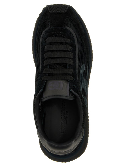 Black Calfskin Athletic Sneakers