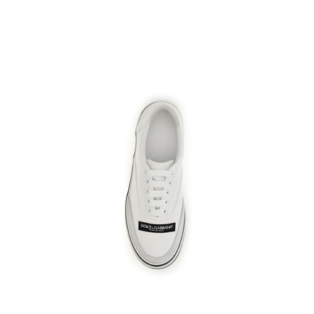 White Cotton Low Top Sneakers