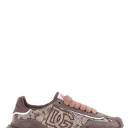 Purple Leather Athletic Sneakers