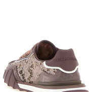 Purple Leather Athletic Sneakers