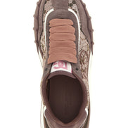 Purple Leather Athletic Sneakers