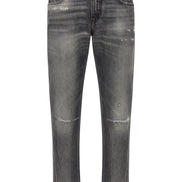 Gray Cotton Jeans Denim