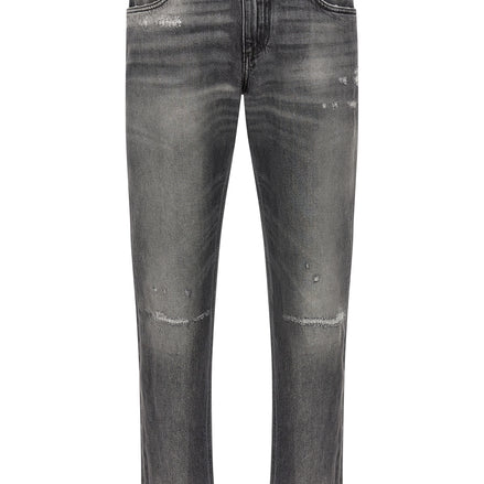 Gray Cotton Jeans Denim