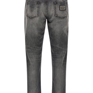 Gray Cotton Jeans Denim