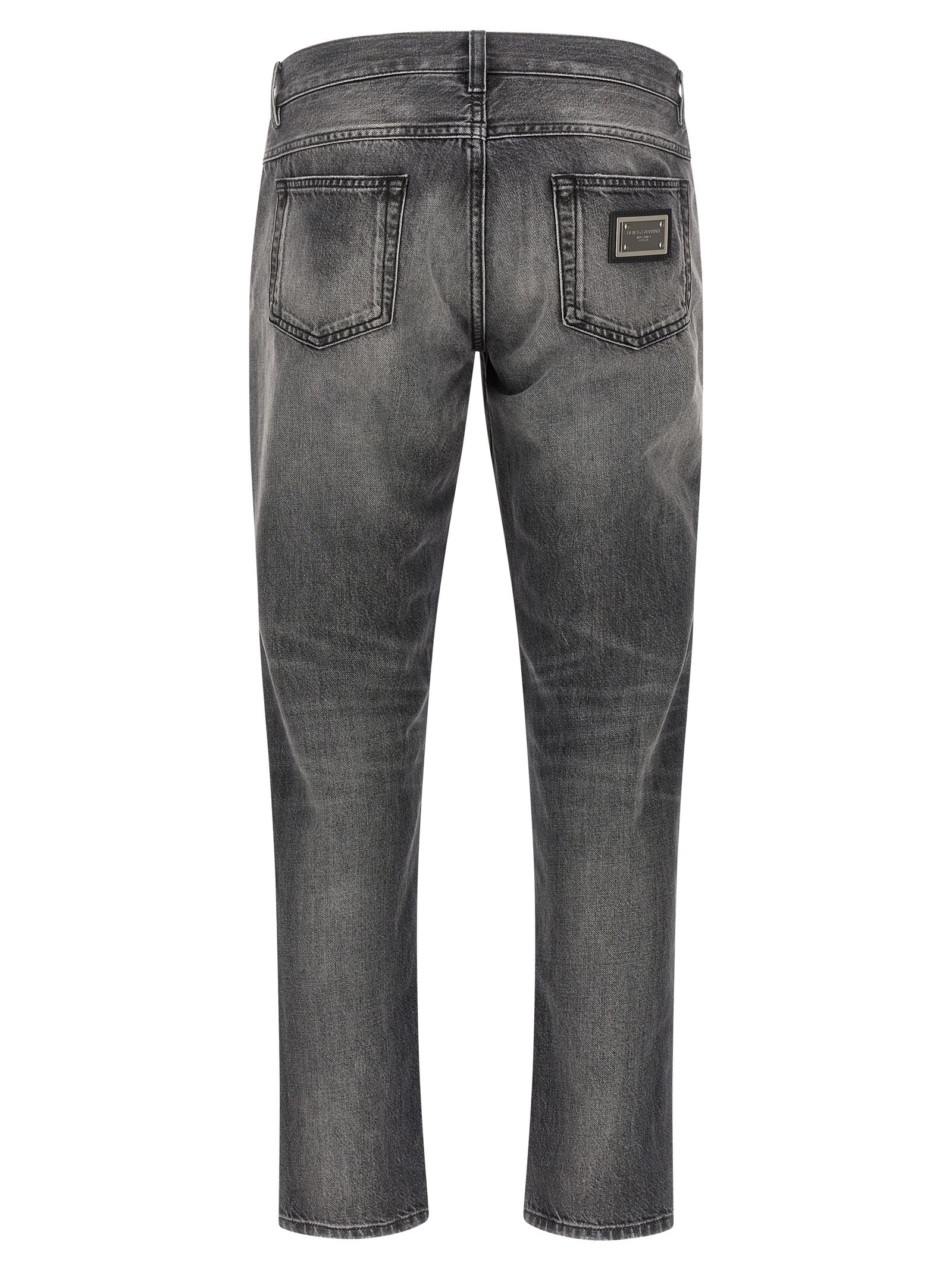 Gray Cotton Jeans Denim