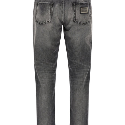 Gray Cotton Jeans Denim
