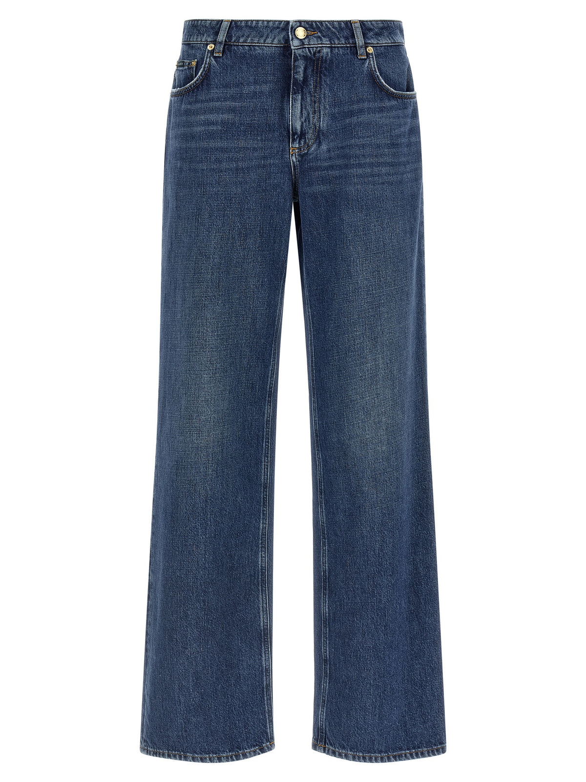 Blue Cotton Relaxed Fit Jeans