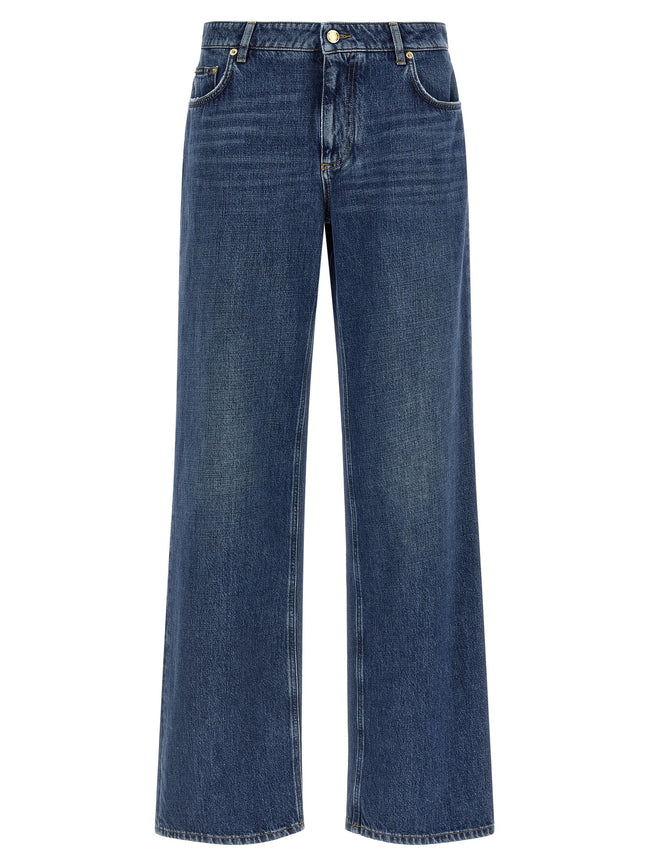 Blue Cotton Relaxed Fit Jeans