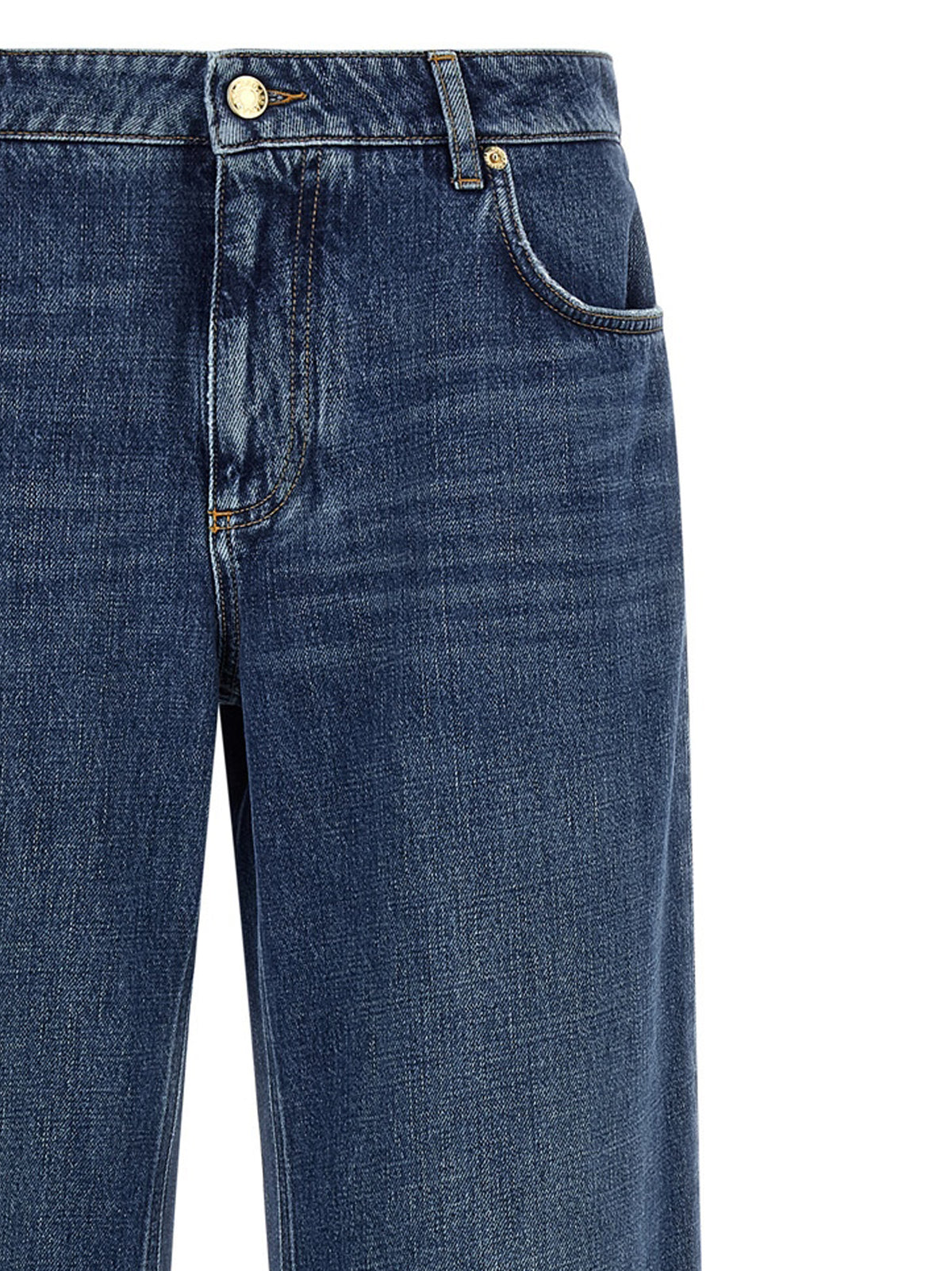 Blue Cotton Relaxed Fit Jeans