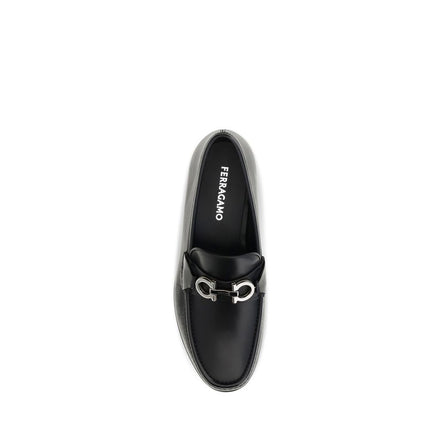 Black Calf Leather Bos Taurus Slip-On Loafers