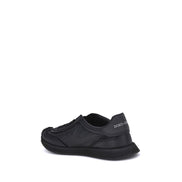 Black Fabric Athletic Sneakers
