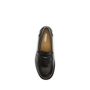 Black Calf Leather Bos Taurus Slip-On Loafers
