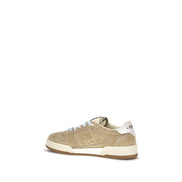 Beige Suede Leather Sneakers