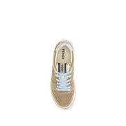 Beige Suede Leather Sneakers