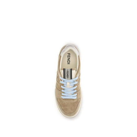 Beige Suede Leather Sneakers