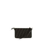 Brown Polyester Shoulder Bag
