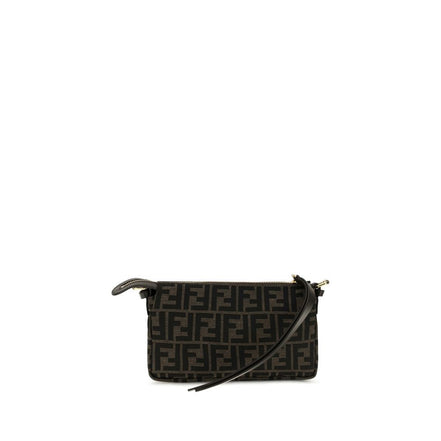 Brown Polyester Shoulder Bag
