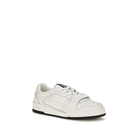 White Calf Leather Bos Taurus Athletic Sneakers