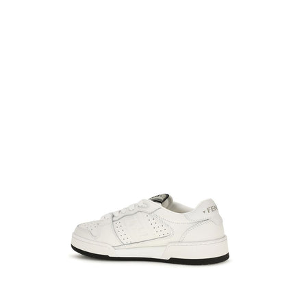 White Calf Leather Bos Taurus Athletic Sneakers