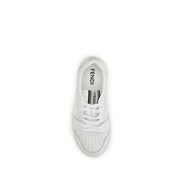 White Calf Leather Bos Taurus Athletic Sneakers