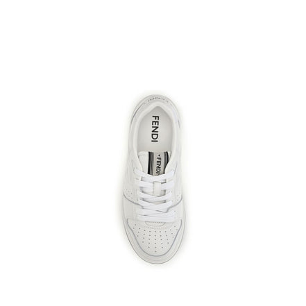 White Calf Leather Bos Taurus Athletic Sneakers
