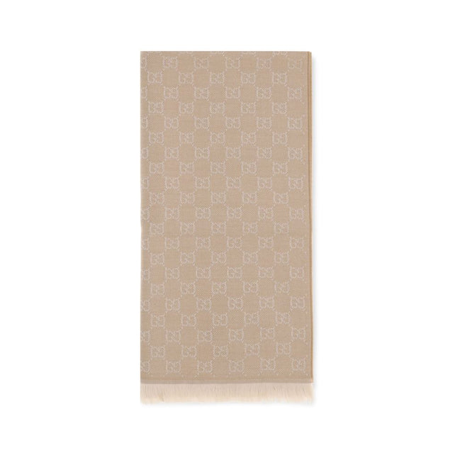 Beige Wool Oves Aries Foulard