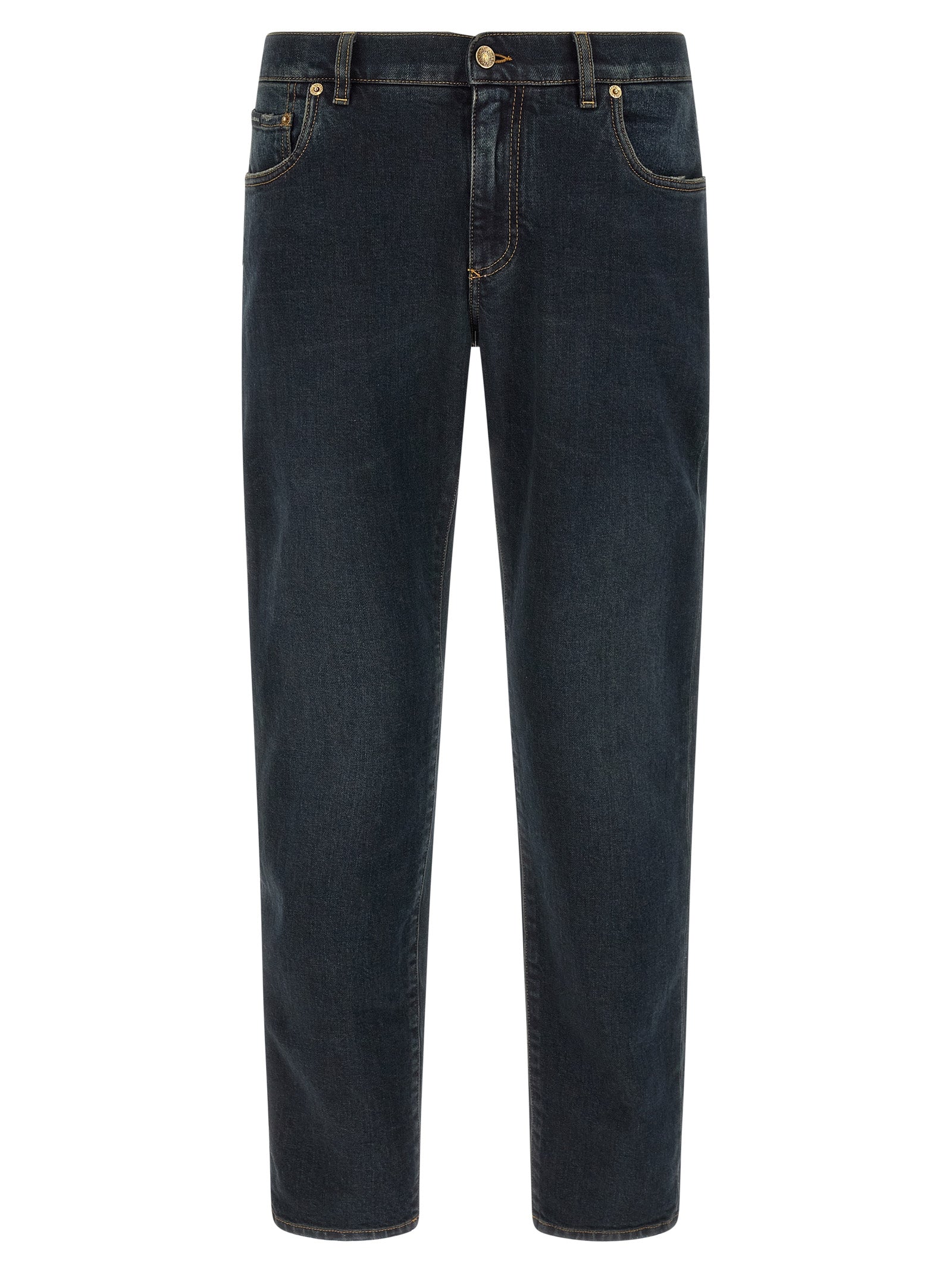 Blue Cotton Skinny Jeans