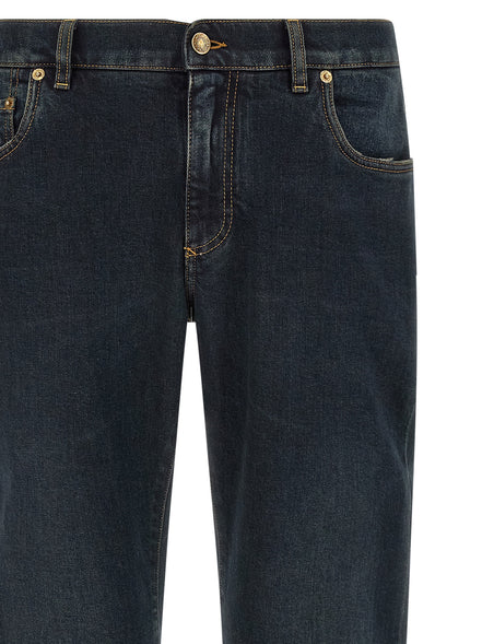 Blue Cotton Skinny Jeans