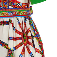 Multicolor Cotton Midi Dress