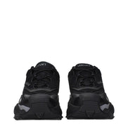 Black Fabric Chunky Sneakers