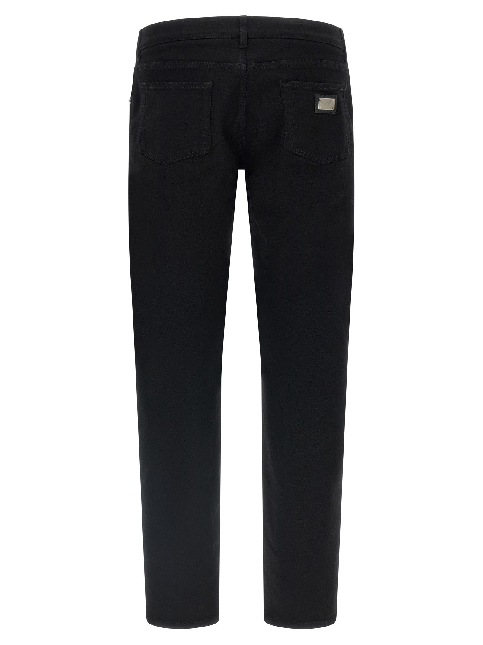 Black Cotton Slim Fit Jeans
