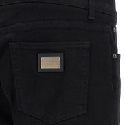 Black Cotton Slim Fit Jeans