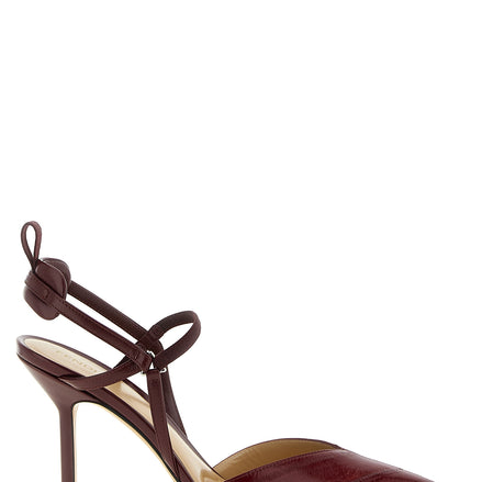 Bordeaux Lamb Leather Platform Pumps