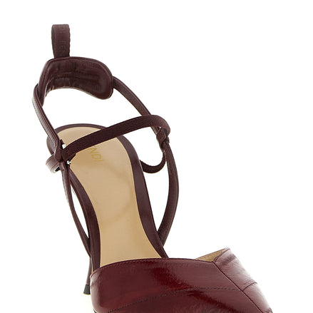 Bordeaux Lamb Leather Platform Pumps