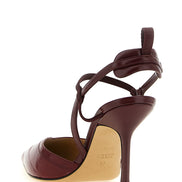 Bordeaux Lamb Leather Platform Pumps