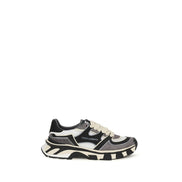 Gray Calf Leather Bos Taurus Chunky Sneakers